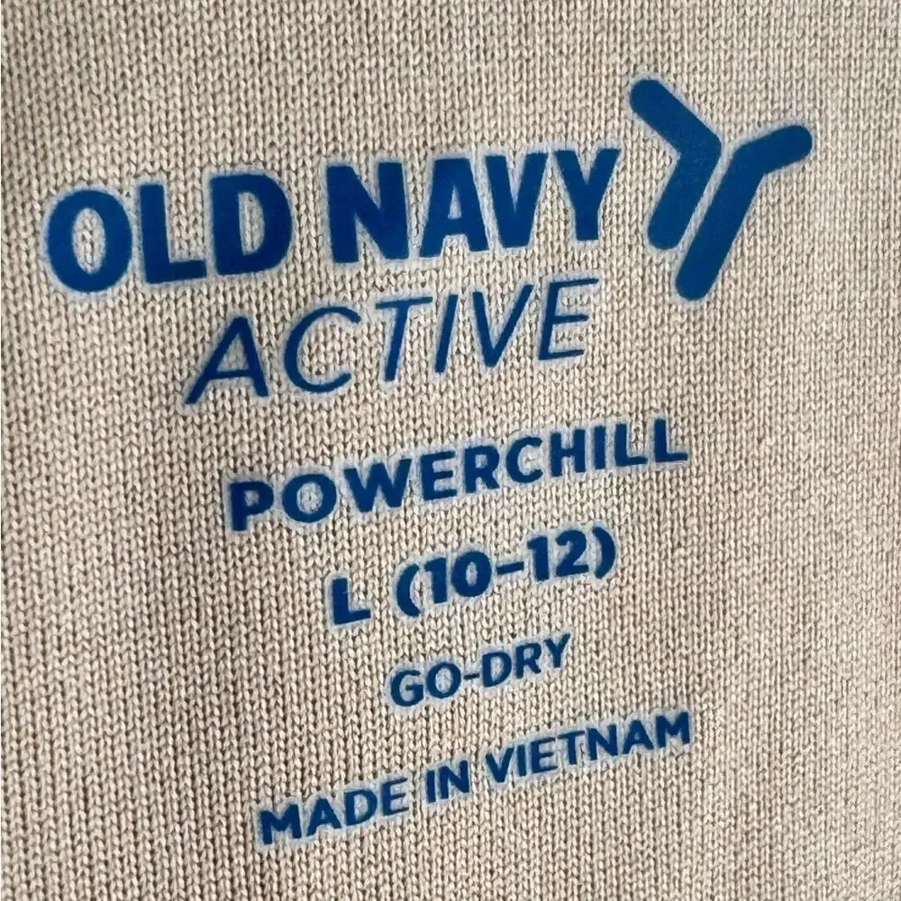 Old Navy Active Girls Powerchill Longline Heather Green Sports Bra. Large. 10-12